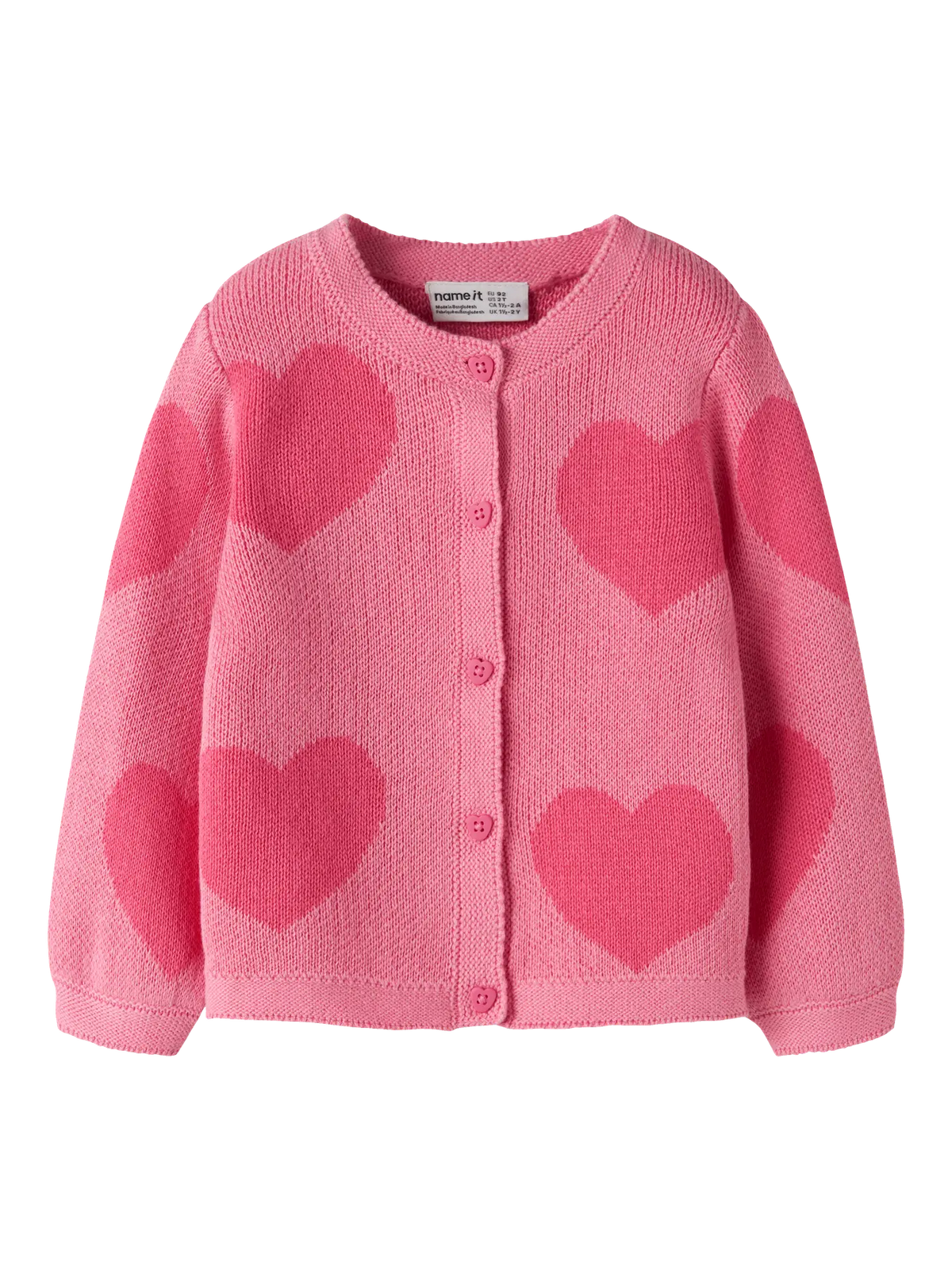 Pink Heart Knitted Sweater