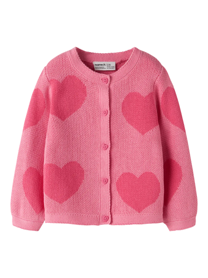 Pink Heart Knitted Sweater