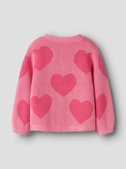Pink Heart Knitted Sweater