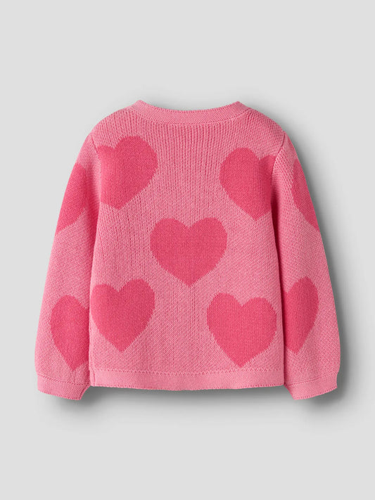 Pink Heart Knitted Sweater