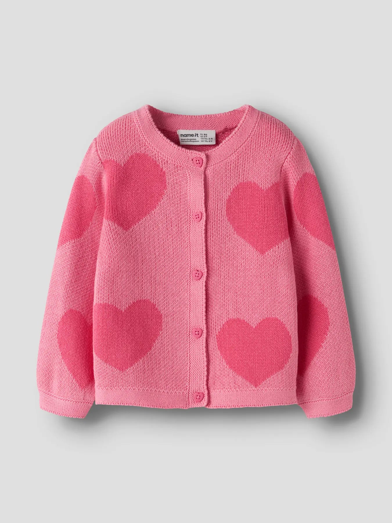 Pink Heart Knitted Sweater