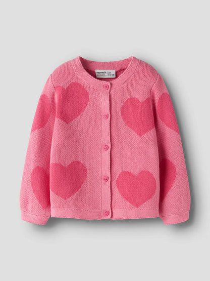 Pink Heart Knitted Sweater