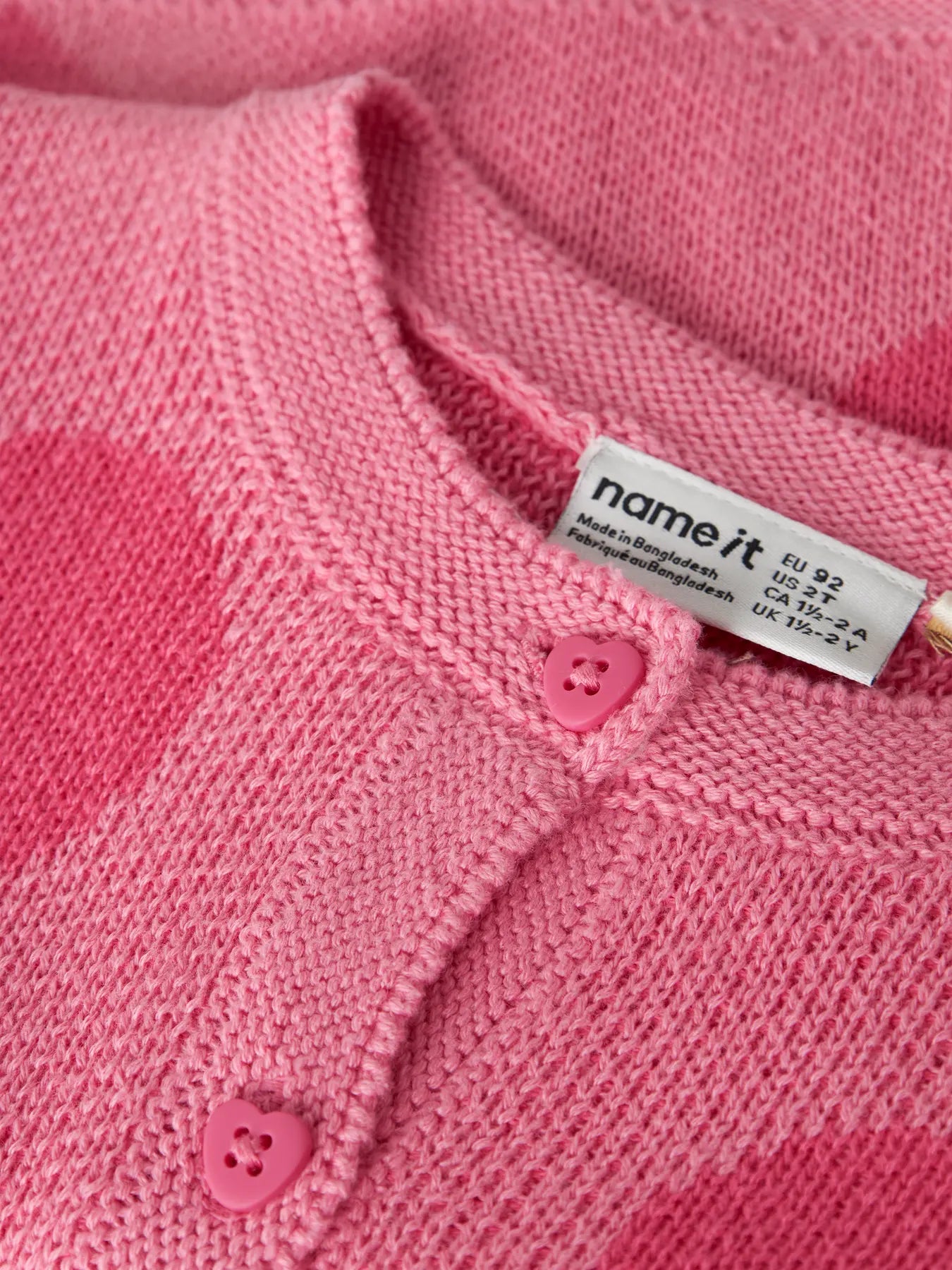 Pink Heart Knitted Sweater