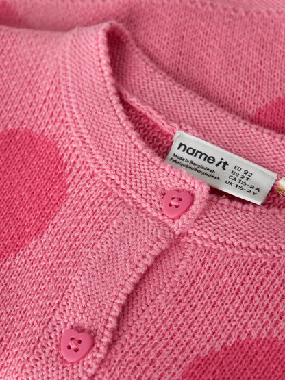 Pink Heart Knitted Sweater