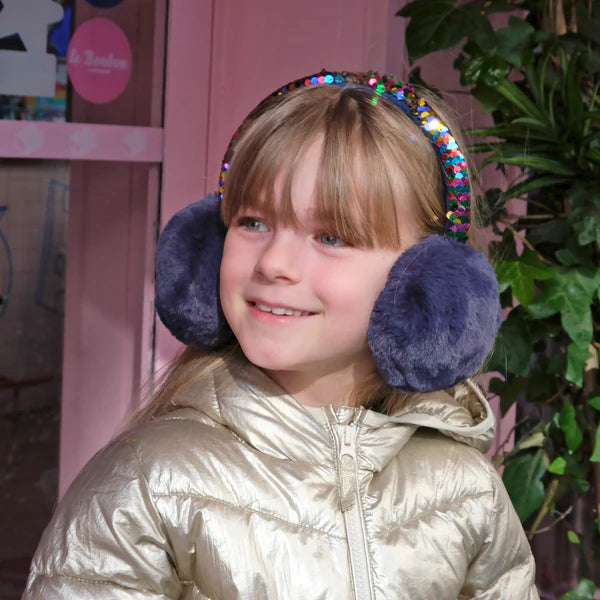 Rainbow Sequin Earmuffs