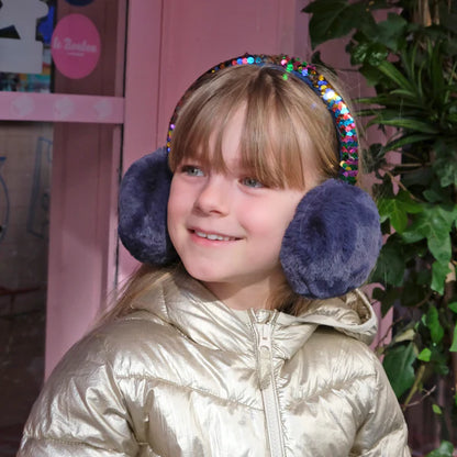 Rainbow Sequin Earmuffs