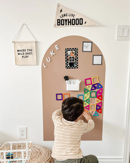 *NEW MAGIC GRIP BACKING* Magic Playwall - Original Arch Magnetic Wall Decal for Kids