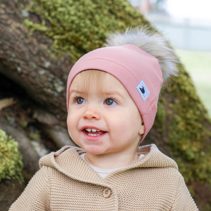 Rose Pom Pom Hat