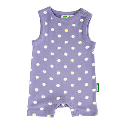 Lilac Daises Organic Tank Rompers