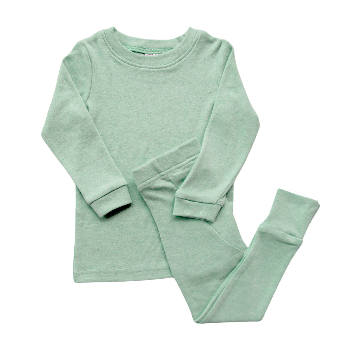 Organic Kids' Pajamas - Green Melange