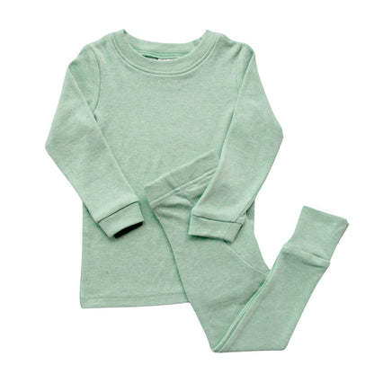 Organic Kids' Pajamas - Green Melange