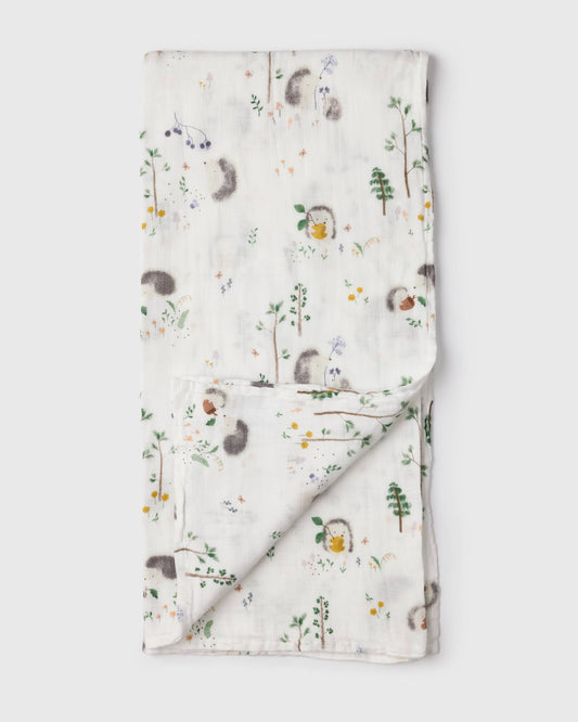 Hedgehogs Muslin Swaddle