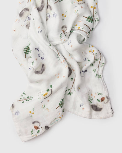 Hedgehogs Muslin Swaddle