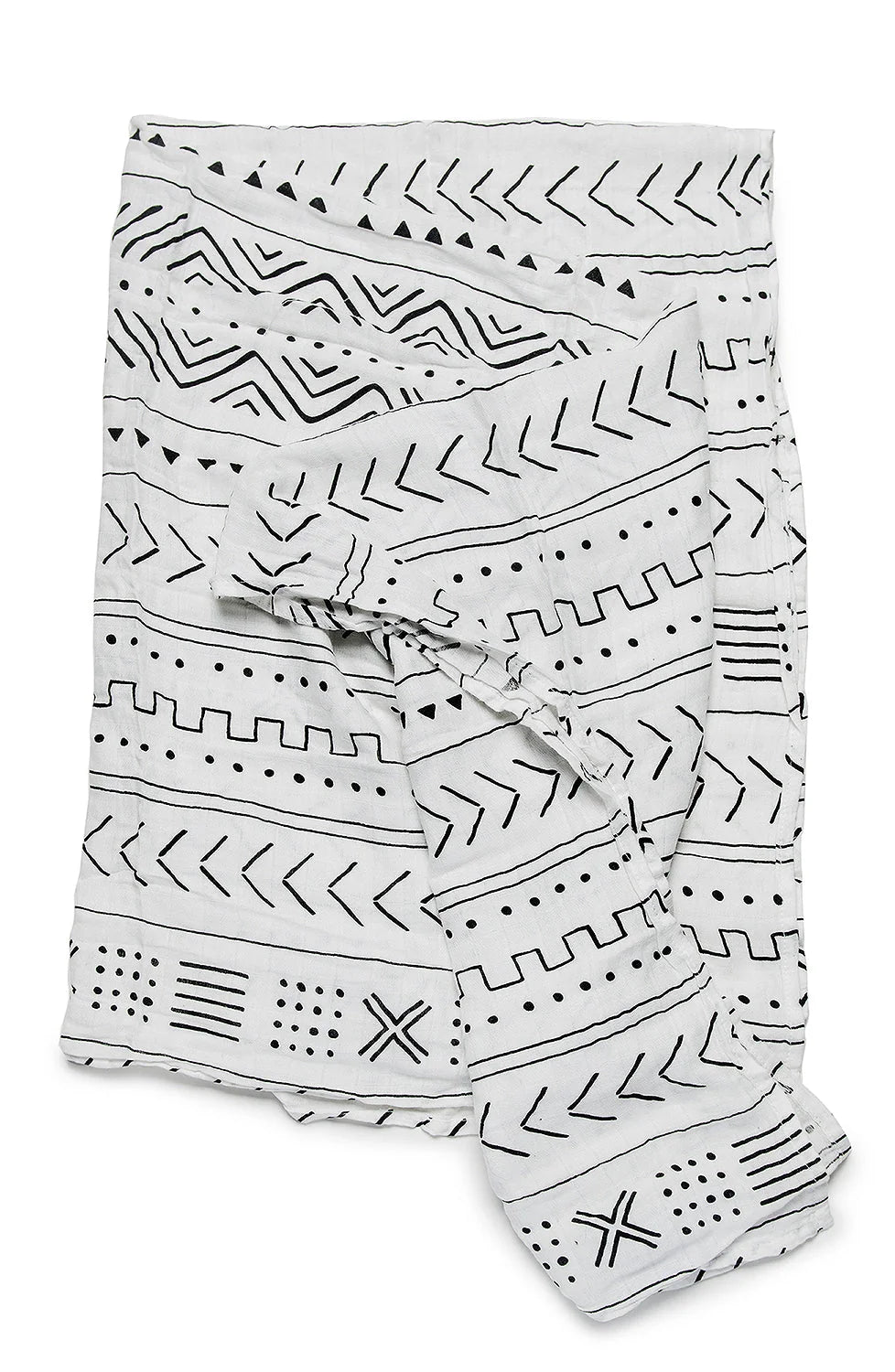 White Mudcloth Muslin Swaddle