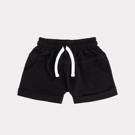 Black Essential Harem Shorts