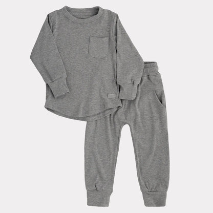 Ribbed Everyday Set - Dark Heather Grey