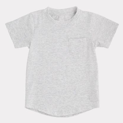 Light Heather Grey Lightweight Pocket T-Shirt