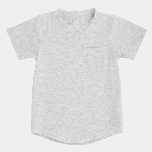 Light Heather Grey Lightweight Pocket T-Shirt