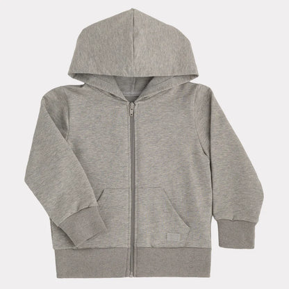 Heather Grey Zip Up Hoodie