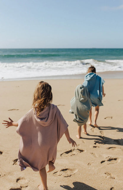 Dusty Rose Waffle Beach Poncho