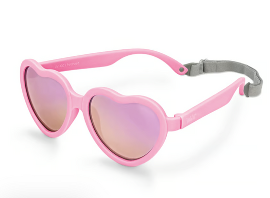 Kids Polarized Heart Sunglasses | Peachy Pink