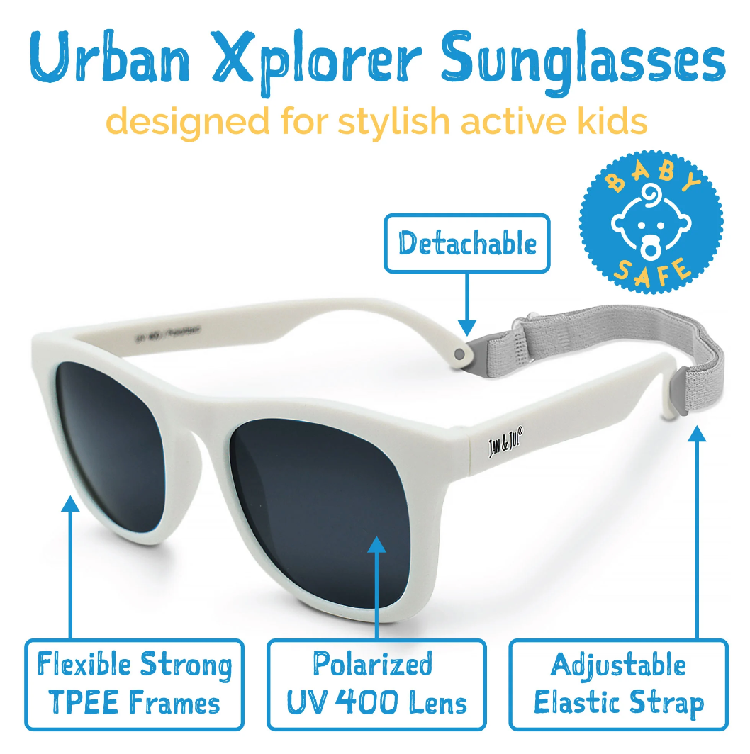 White Urban Polarized Sunglasses