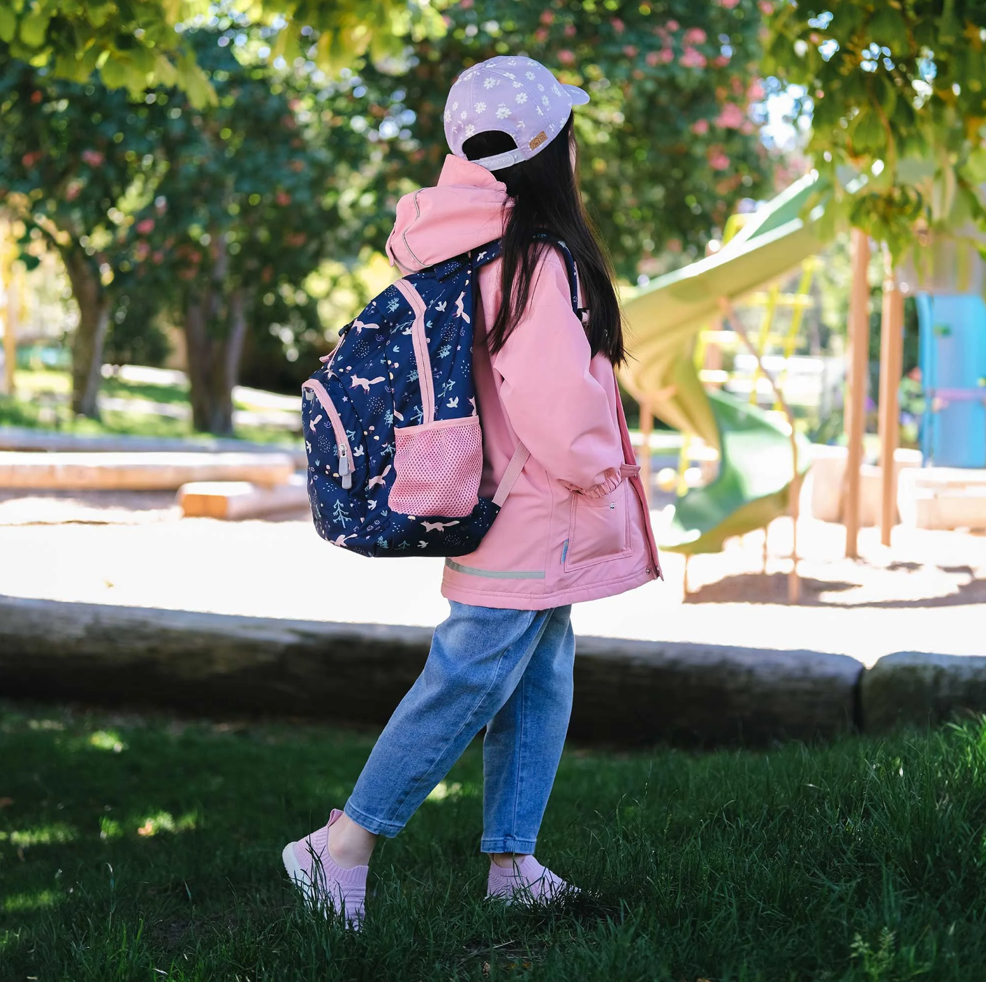 Navy Forest Kids Backpack