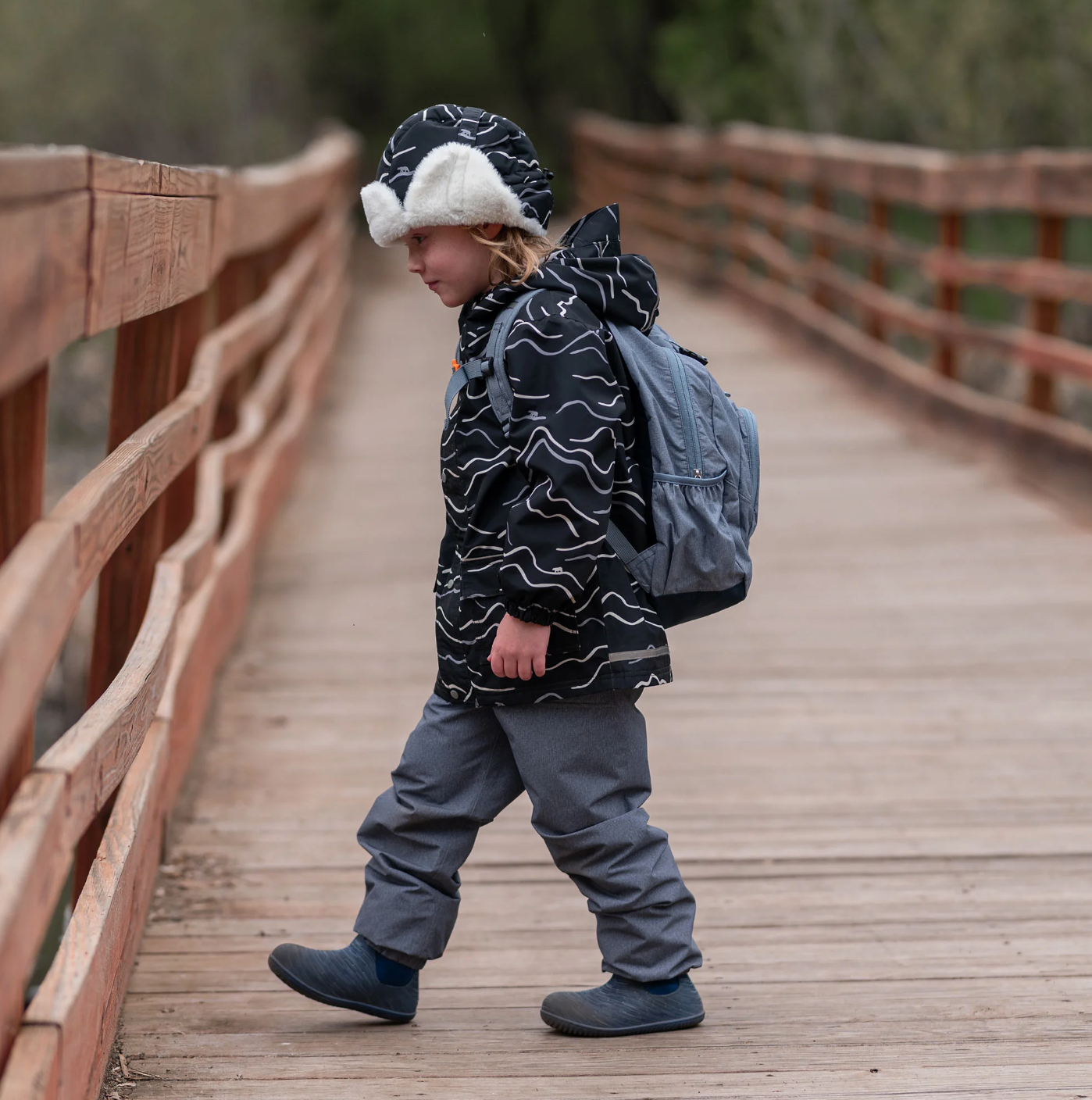 Heather Grey Kids Backpack