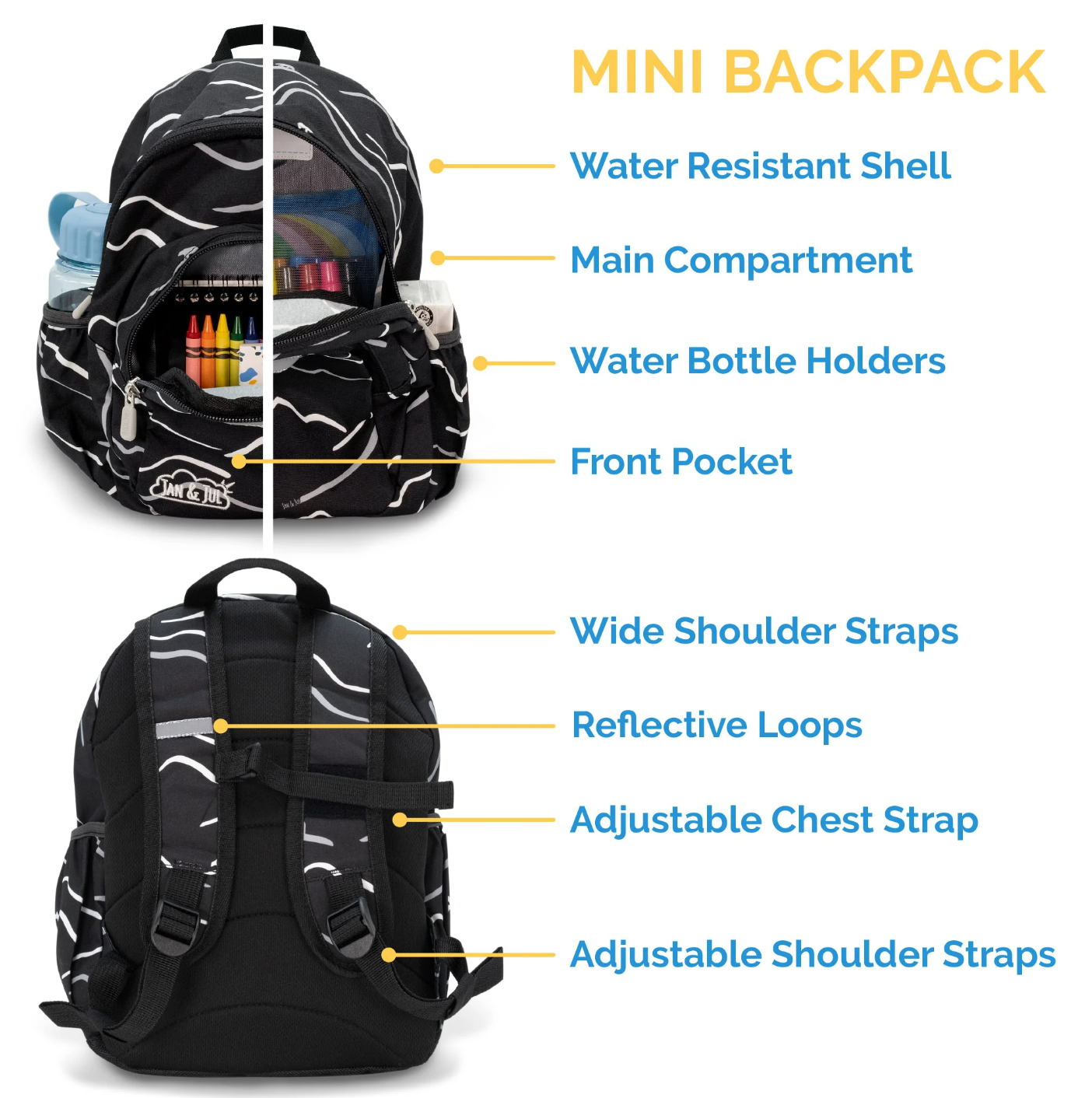 Navy Forest Kids Mini Backpacks