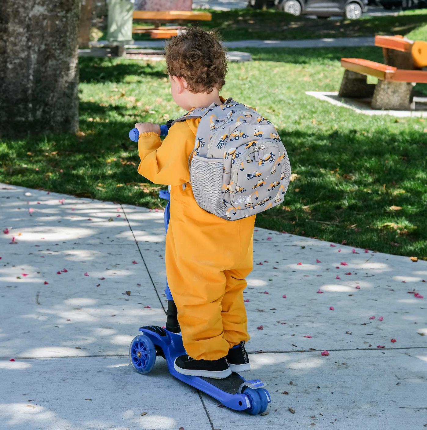 Grey Construction Kids Mini Backpacks