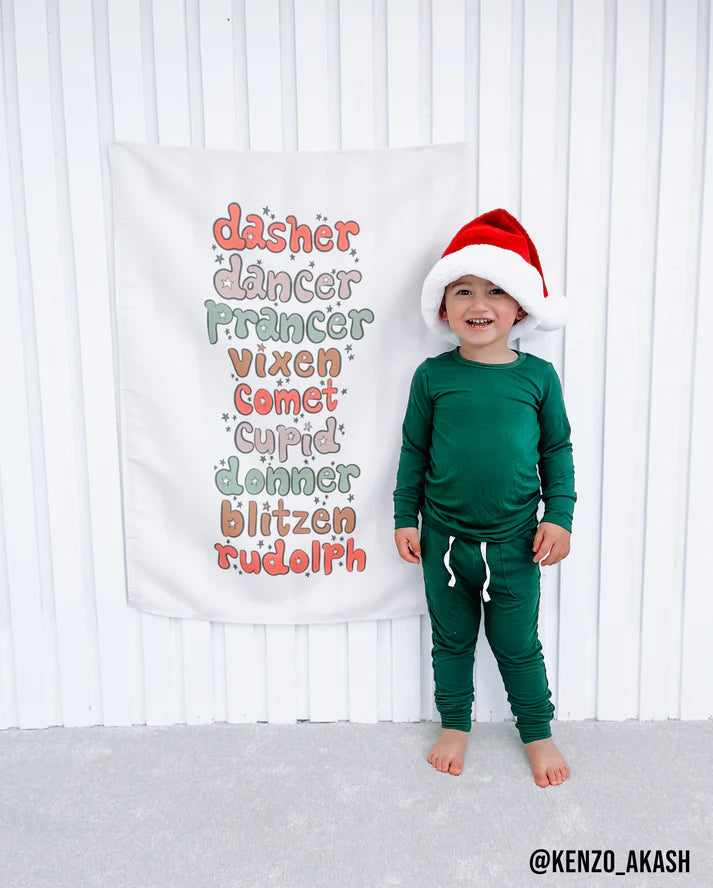 Santa's Reindeer List Banner