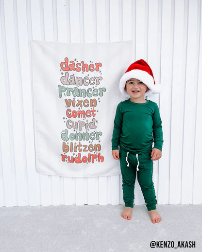 Santa's Reindeer List Banner