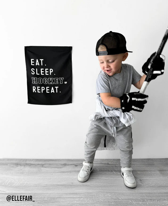 Eat Sleep Hockey Banner