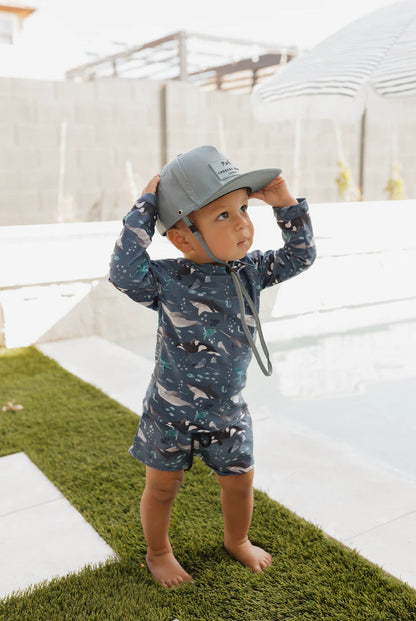 Blue Grey Waterproof Snapback