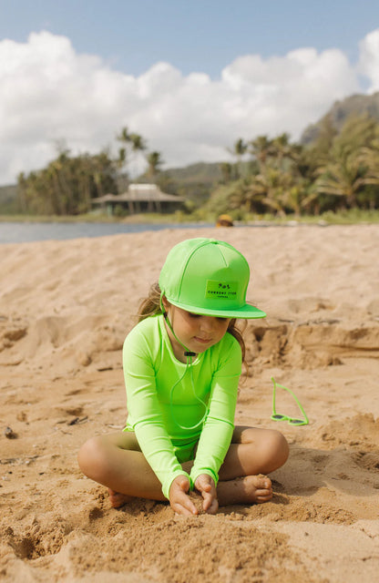 Green Gecko Ribbed Ruffle Rashguard Suit