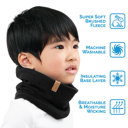 Kids Fleece Neck Warmer | Black