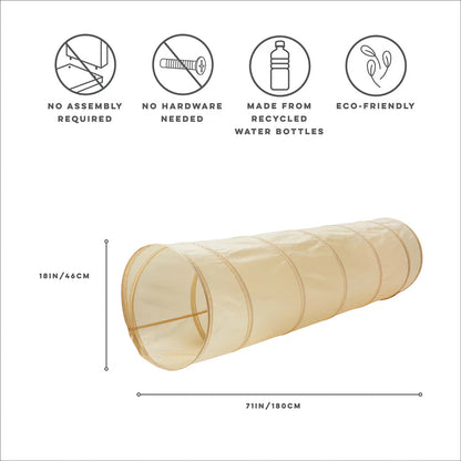 Beige Recycled Fabric Play Tunnel