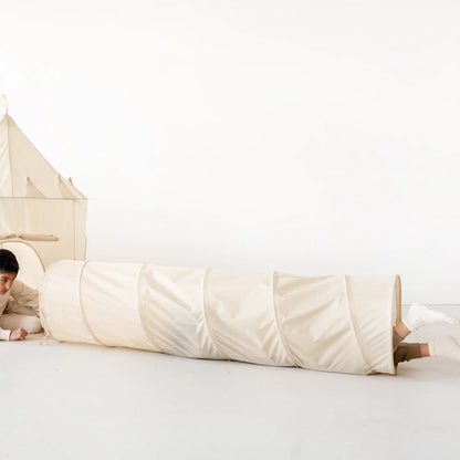 Beige Recycled Fabric Play Tunnel