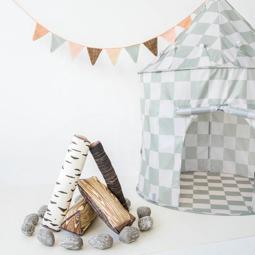 Checkerboard Green Play Tent Castle