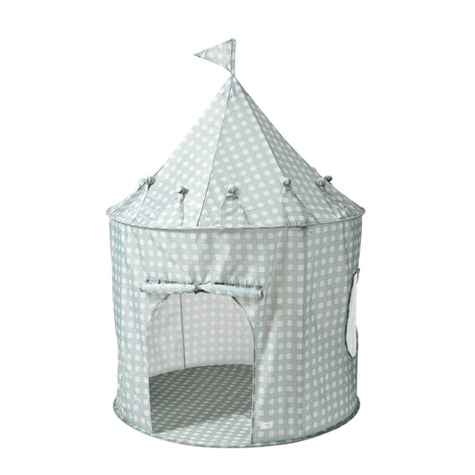 Gingham Blue Play Tent