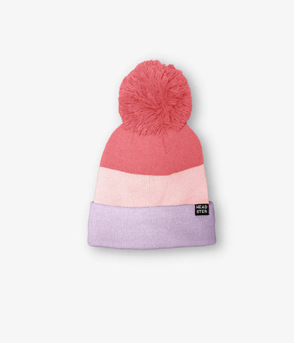 Tricolor Beanie Lined With Fleece - Ultraviolet