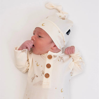 Little Lambs - Knotted Hat (0-3 Months)