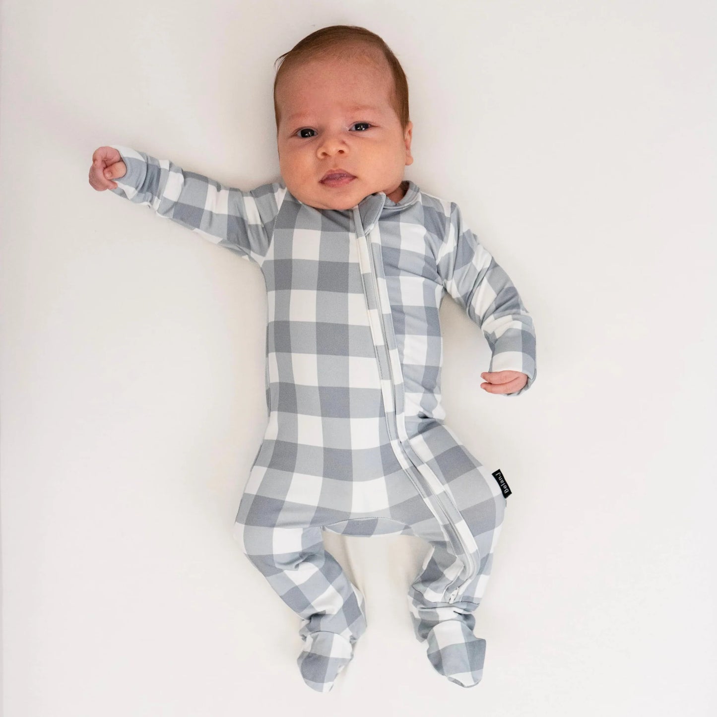 Zipper Sleeper - Denim Plaid