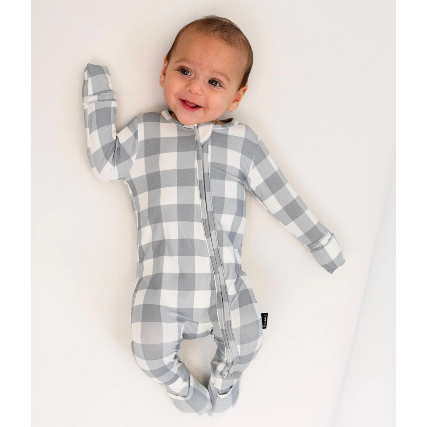 Zipper Sleeper - Denim Plaid
