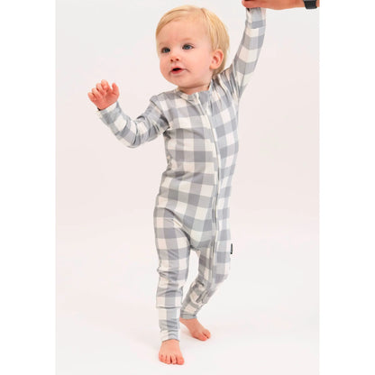 Zipper Sleeper - Denim Plaid