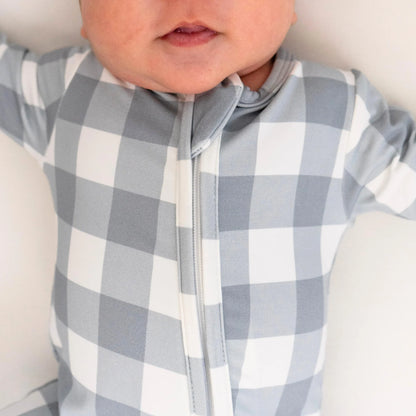 Zipper Sleeper - Denim Plaid