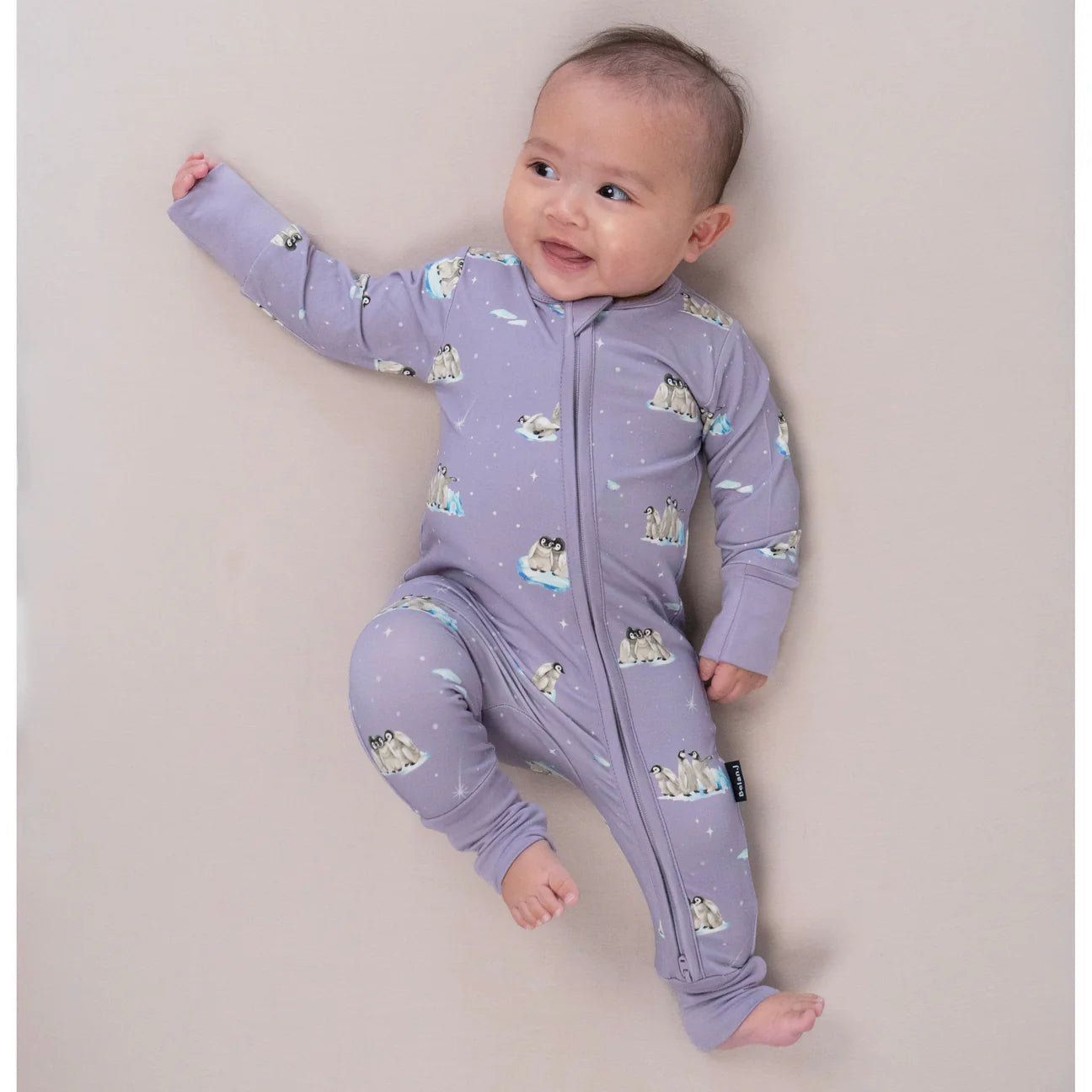 Penguins (Periwinkle) Sleeper/Romper