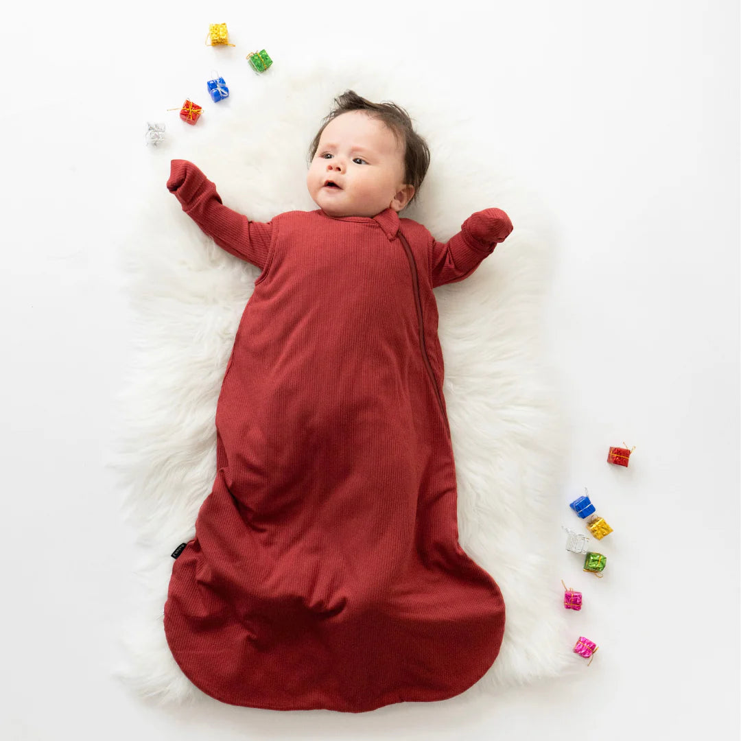 2.5 tog TOG Ribbed Bamboo Sleep Sack - Burgundy