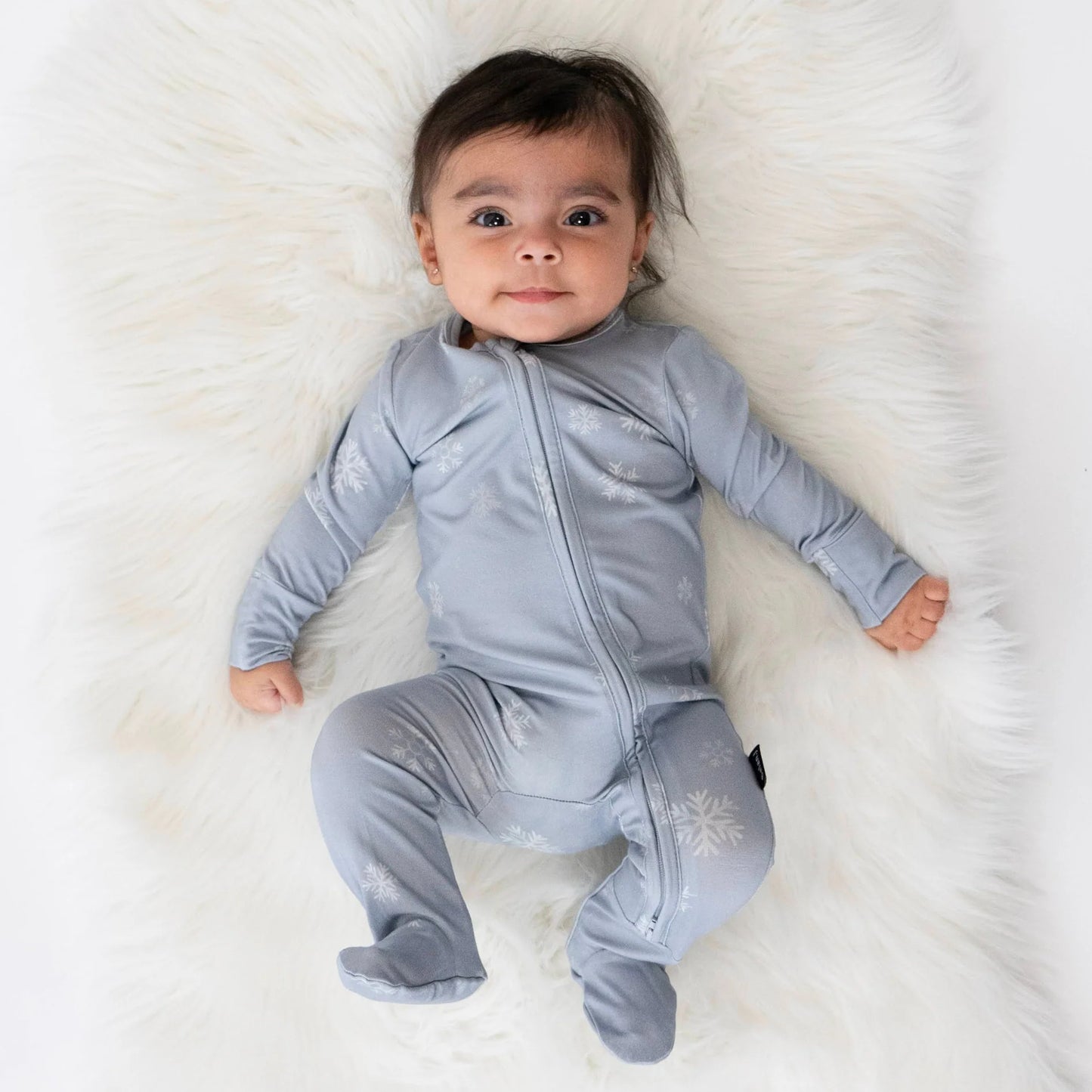 Snowflake Zipper Footie Sleeper