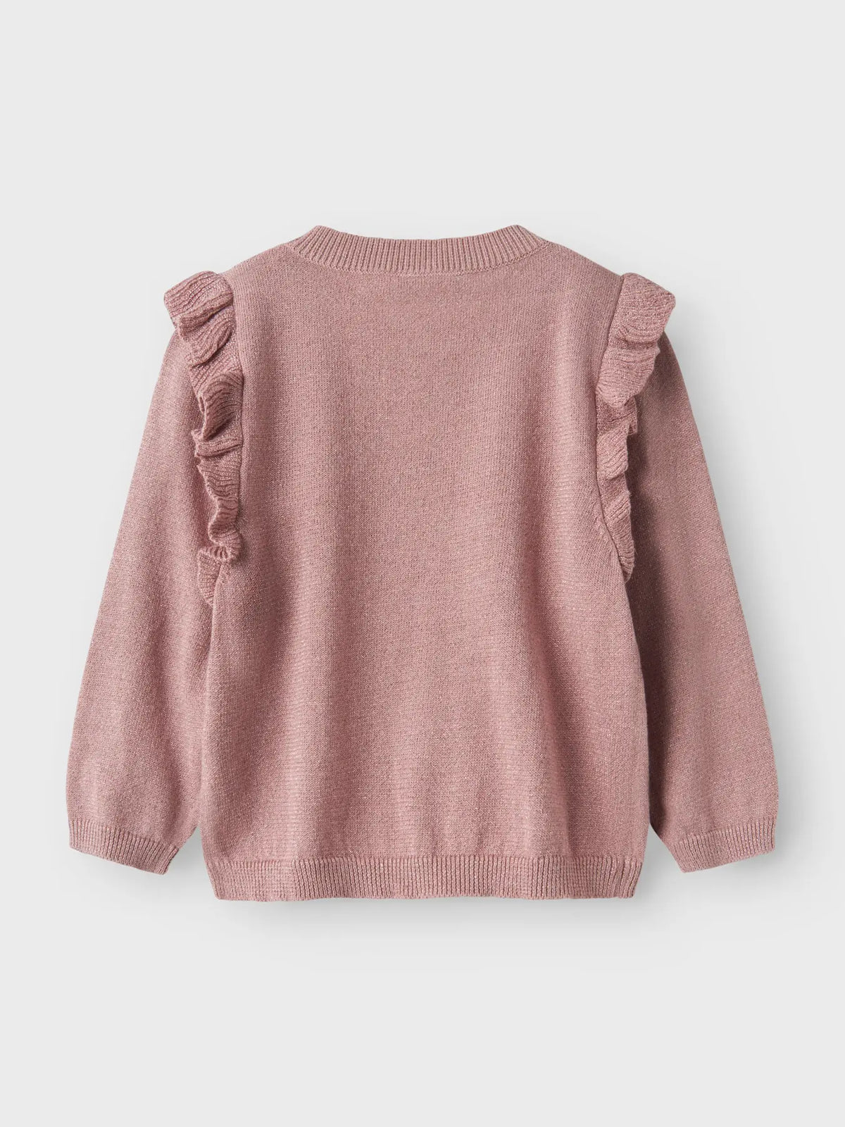 Mauve Cardigan with Ruffle